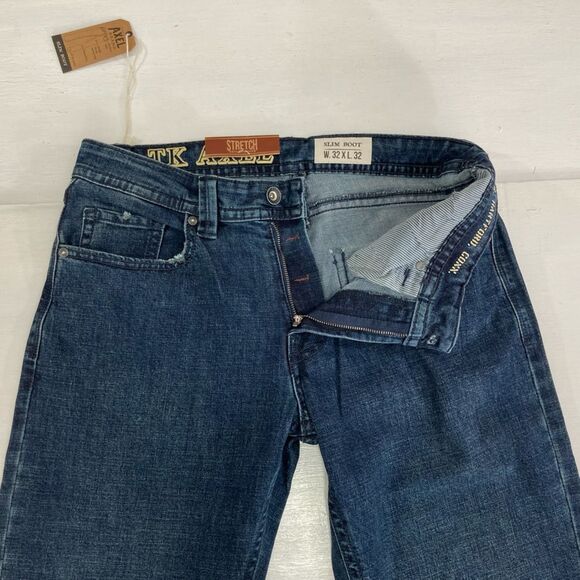 T.K. Axel Jeans Men’s 32x32 Blue Denim Slim Bootcut Stretch Flap Pocket Casual - Picture 6 of 12